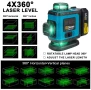 GISAM 360° 4D Самонивелиращ се професионален лазерен нивелир със статив, снимка 4