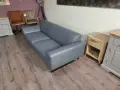 Сив кожен диван тройка, снимка 10