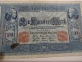 Райх банкнота - Германия - 100 марки / 1910 година рядка Имперска банкнота с червен печат- 17948, снимка 4