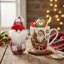Коледен подарен комплект с чаша, лъжичка и мека играчка – моментална празнична атмосфера у дома, снимка 2
