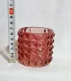 Свещници розово стъкло , снимка 7