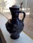 Стара немска колекционерска кана за вино с капак керамика, снимка 1 - Антикварни и старинни предмети - 35515292