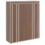 vidaXL Текстилен гардероб с отделения и летви, 45 x 150 x176 см, кафяв, снимка 1
