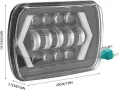 LED фарове DLR за Wrangler 1996-2017 Jeep, Doge Nissan patrol - 7"  LED фарове Halo DRL  с мигачи, снимка 8