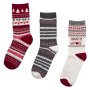 3 чифта Дамски Коледни чорапи, 36-41н, снимка 1 - Дамски чорапи - 42764322