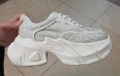 Хит дамски бели маратонки с кристали , снимка 5