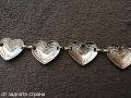 Метален колан бижу верижка със сърца с винтидж ефект, снимка 11