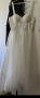 Бяла рокля с тюл, снимка 1 - Рокли - 44531585