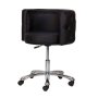 Козметичен стол - табуретка с облегалка Deco - черна 49/62 см, снимка 1 - Педикюр и маникюр - 44386335