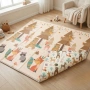 Двулицев образователен детски килим Горски животни 180 х 200 см - водоустойчив, сгъваем, снимка 2
