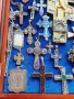 Стар сребърен ръчно кован кръст с инкрустирани гранати,сребро 925, снимка 13