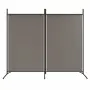 vidaXL Параван за стая, 2 панела, антрацит, 175x180 cм, текстил, снимка 3