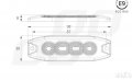 Блиц , 4Х3 LED, Предупредителни мигащи светлини, Универсални, 12V-24V, Аварийни маяци, снимка 2