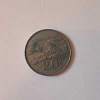Зимбабве 20 цента 1983 година    б49, снимка 1 - Нумизматика и бонистика - 42478059