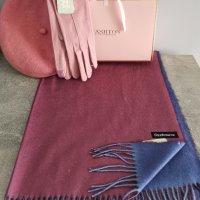 Комплект от кашмирен шал, вълнена барета, топли ръкавици и луксозна кутия, снимка 2 - Шалове - 38116133