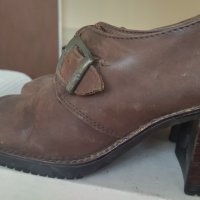 Модерни обувки лоуфъри от естествена кожа набук, номер 36, снимка 1 - Дамски обувки на ток - 37619492