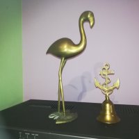 антики-колекция фламинго и котва с камбана, снимка 8 - Колекции - 30260953