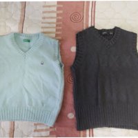 Пуловери без ръкави на Benetton и Mexx за ръст 110-116 см., снимка 1 - Детски пуловери и жилетки - 31226852