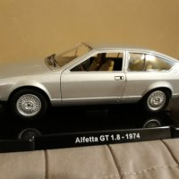 Alfa Romeo GT 1.8  1974.  Алфа Ромео . във мащаб 1.24  Hachette .Топ изработка .!, снимка 1 - Колекции - 29399267