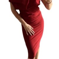 Бутикова червена рокля ХС-С, снимка 1 - Рокли - 44358219