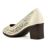 Дамски обувки с перфорация от естествена кожа, снимка 4 - Дамски ежедневни обувки - 42813469