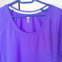 Спортна лилава тениска, голям размер👕🍀L,XL👕🍀арт.597, снимка 3 - Тениски - 29602675