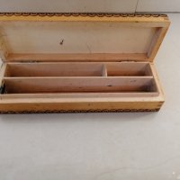Дървена кутия за моливи 21 х 7 h 4 см. , снимка 2 - Други стоки за дома - 37421344