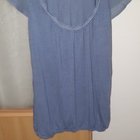 Синя блуза с къс ръкав, снимка 2 - Тениски - 39854105