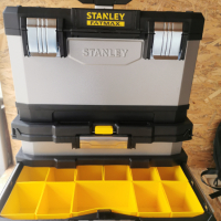 Stanley 1-95-622 Куфар за инструменти, за малки части, метален, пластмасов, черен, сив, снимка 7 - Други инструменти - 44802505