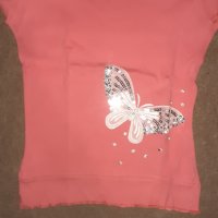 Тениска с пеперуда, снимка 1 - Детски тениски и потници - 30835561