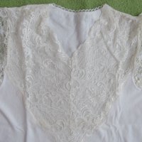 Бял дамски корсаж без ръкав  с изящна дантела, нов, размер М, снимка 3 - Корсети, бюстиета, топове - 31205028
