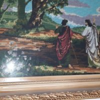 Голям гоблен с Исус, снимка 2 - Колекции - 39620598