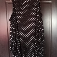 Zara polka dot dress с голи рамене, снимка 3 - Рокли - 38337451