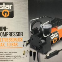 Мини компресор StarQ, 12V, макс. 10 Bar, С манометър , снимка 1 - Други инструменти - 32198129