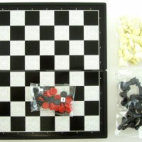 Комплект 3 в 1 класически настолни игри - шах, дама и табла. Комплектът е много удобен при пътувания, снимка 2 - Шах и табла - 31574341