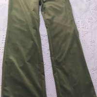 НОВ дамски панталон – Made in Italy, памучно кадифе, каки – ХL, снимка 1 - Панталони - 42726416
