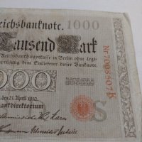 Райх банкнота - Германия - 1000 марки / 1910 година- 17954, снимка 4 - Нумизматика и бонистика - 31034691