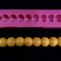 1.5 см голяма перла перли топчета наниз ивица силиконов молд кант декор торта фондан шоколад гипс, снимка 1 - Форми - 37349058