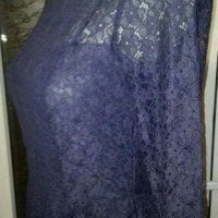 Луксозна синя рокля на Н&М, от дантела - ПРОМОЦИЯ👗🌹S/M,M👗🌹арт.871, снимка 3 - Рокли - 30729219