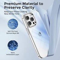 Нов прозрачен силиконов защитен калъф кейс за iPhone 14 Pro 6.1 инча Айфон, снимка 3 - Калъфи, кейсове - 40428797