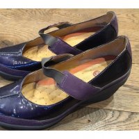 Clarks ‘Unstructured’- кожа, лачени, лилави - №40, снимка 3 - Дамски ежедневни обувки - 30185018