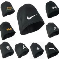 Gucci/Nike мъжка шапка зимна много топла и стегната с бродирано лого