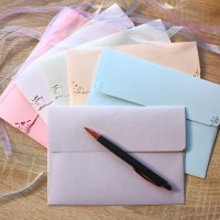 Перлени пликове за покани, писма, картички. Нежни пастелни цветове пликове, снимка 11 - Покани - 39377824