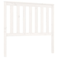 vidaXL Горна табла за легло, бяла, 106x6x101 см, бор масив（SKU:818506, снимка 1 - Спални и легла - 44731788