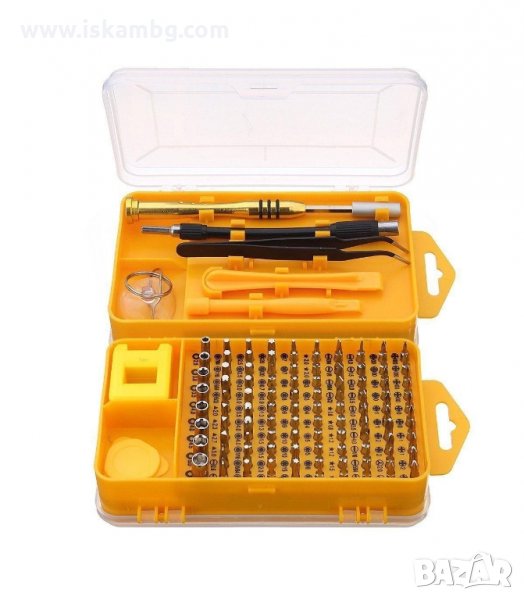 КОМПЛЕКТ С МНОГОФУНКЦИОНАЛНИ РЪЧНИ ИНСТРУМЕНТИ/ОТВЕРТКИ 110 В 1 - код 2542, снимка 1