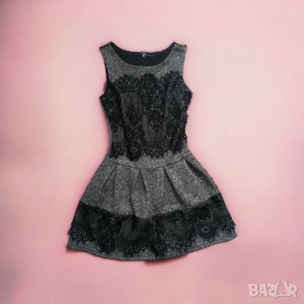 Вталена рокля с дантела във винтидж стил - безплатна доставка, снимка 1