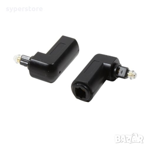 Преходник ъглов 90° за оптичен кабел Toslink M - Toslink F Logilink Adaptor AV Toslink F/F, снимка 1