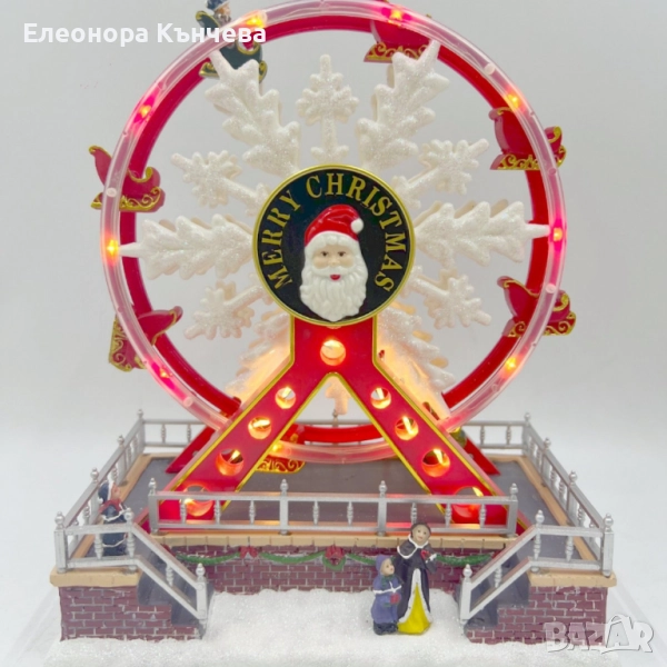 Коледно Виенско колело с музика и Led светлини , снимка 1