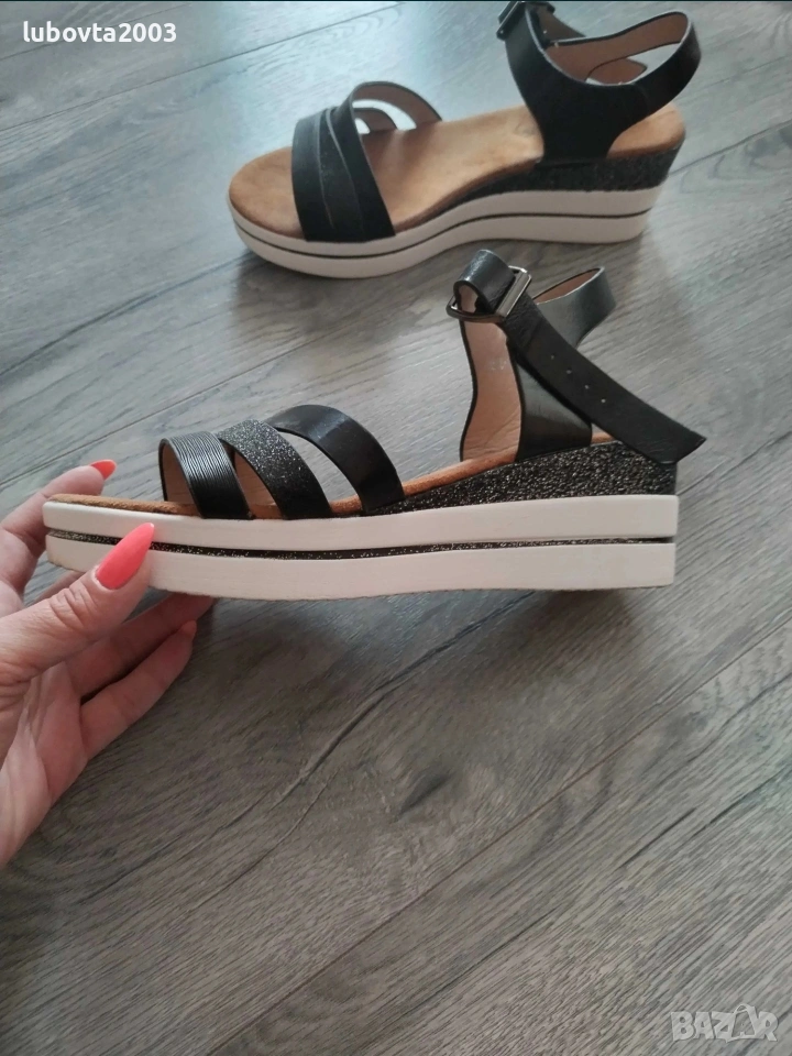 38 номер Дамски сандали на платформа, снимка 1