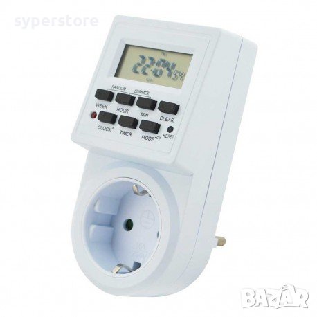 Разклонител Контакт с таймер Digital One SP00212 Etg-65a за автоматично изключване от мрежата дигита, снимка 1